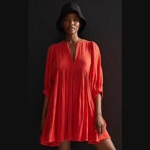 NWT Sundry Boho Red Tunic Dress - Size 2